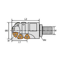 ICF22M202040180 Фреза сферическая со сменными пластинами Winstar ICF22M202040180 Фреза сферическая со сменными пластинами Winstar