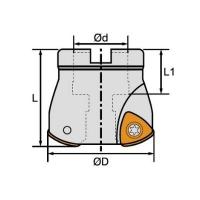 ICF23F207125400 Фреза сферическая со сменными пластинами Winstar